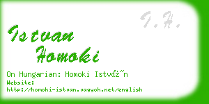 istvan homoki business card